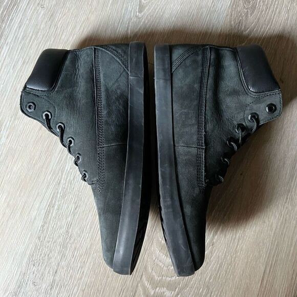 Timberland High Top Sneaker Black Numbuck Suede Leather Londyn 10 Non Slip 10 - Picture 5 of 12